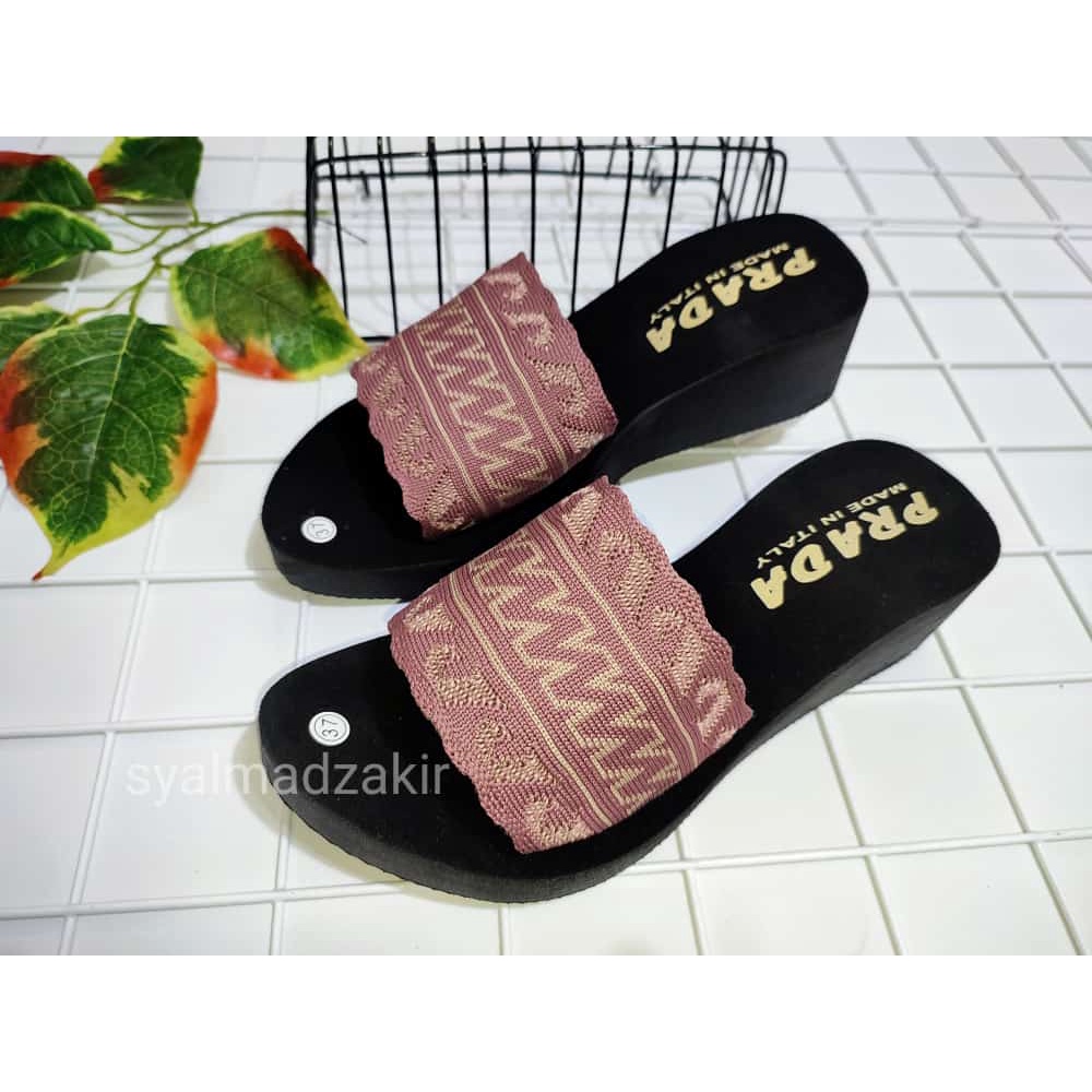 SANDAL WANITA WEDGES SLOP TERBARU 2022