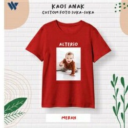KAOS KOSTUM FOTO + NAMA TERSEDIA SIZE BAYI- DEWASA BAHAN COMBED 30S
