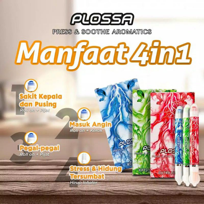 PLOSSA Minyak Angin Eucalyptus Aromatherapy 4in1