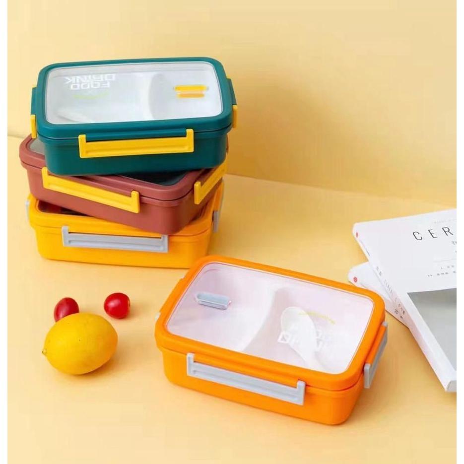 KOTAK MAKANAN BEKAL 7008 LUNCH BOX BENTO 2 SEKAT BPA FREE TERLARISS...,,,,,