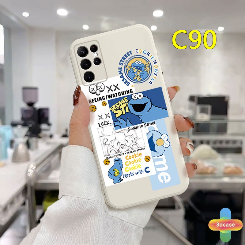 Soft Case OPPO A15 A54 A5S A3S A16 A95 A7 A5 A9 A31 A53 2020 A12 A1K A55 A36 A76 A96 Reno 5 4 5F 4F A74 A15S A52 A11K A92 A35 A11 A93 A32 A72 A94 A53S F17 PRO A16S A12S A12E A33 Y20 Y12 5 5i C3 C25 C12 A12 Sesame Street Anti-fall Case