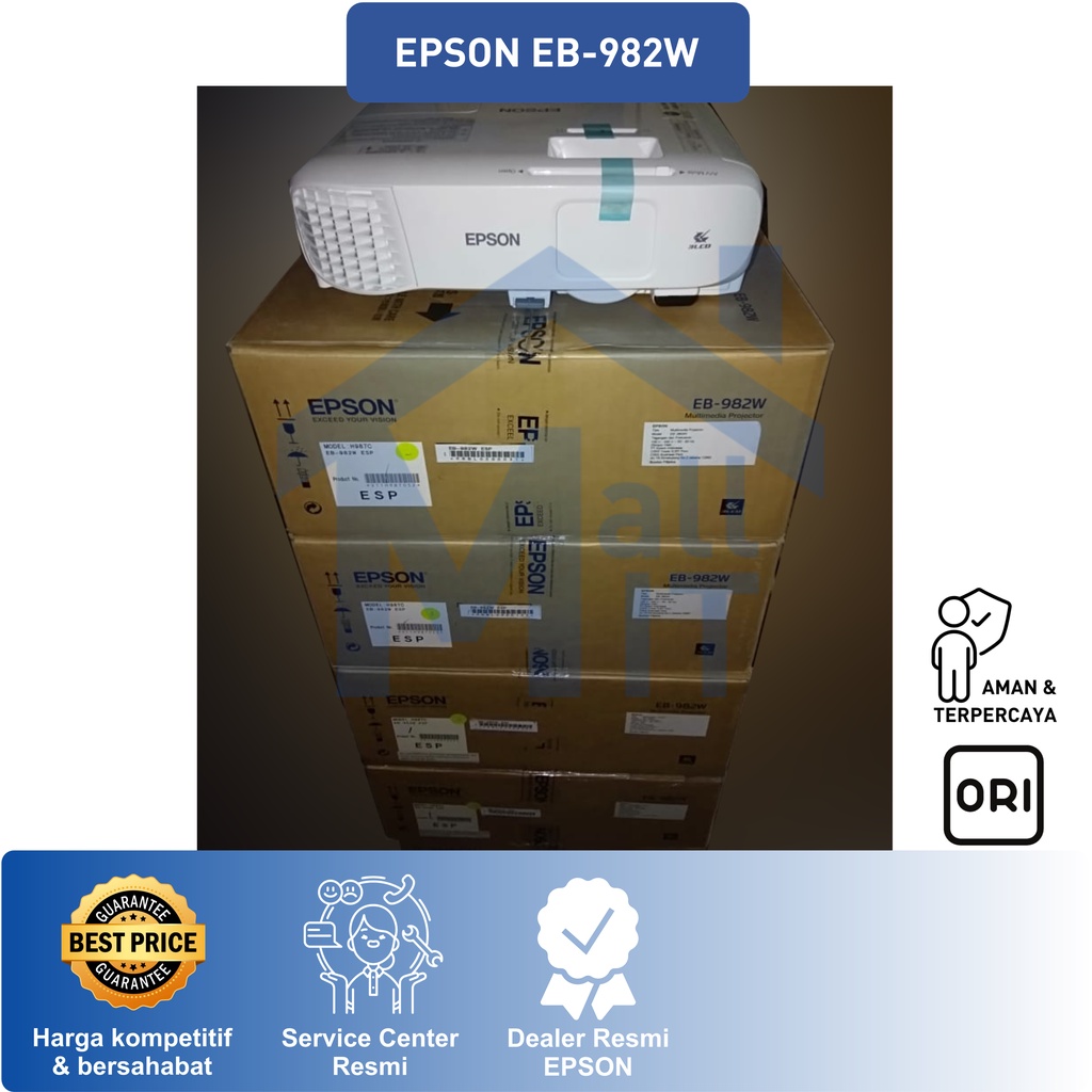 (PACKING KAYU) PROYEKTOR EPSON EB-982W EB982W EB 982W PENGANTI EB-980W EB 980W EB980W 3LCD 4200 LUME