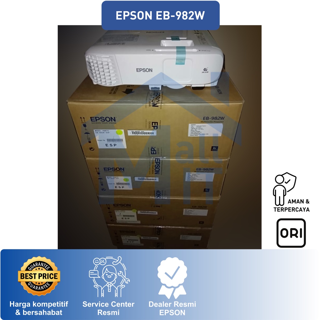 (PACKING KAYU) PROYEKTOR EPSON EB-982W EB982W EB 982W PENGANTI EB-980W EB 980W EB980W 3LCD 4200 LUME