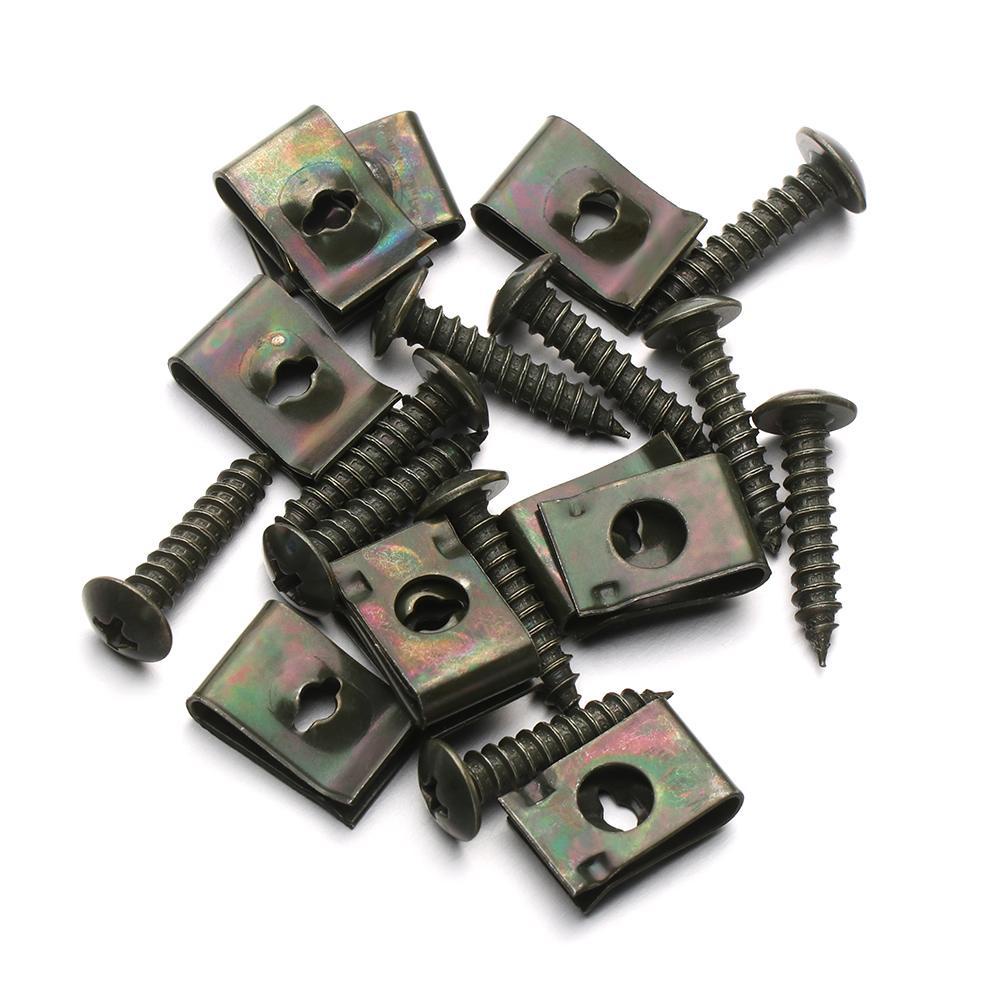 Suyo 10pcs Klip Sekrup Bahan Plastik Untuk Motor / Mobil / Skuter