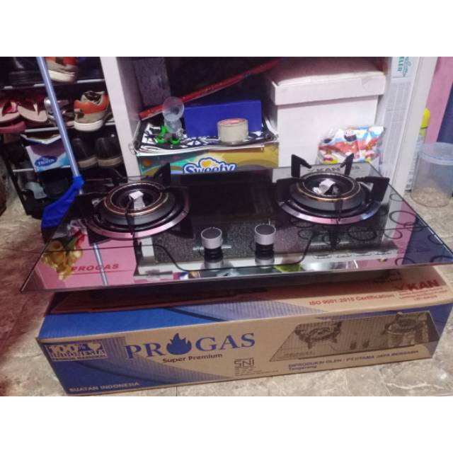 Kompor gas 2 tungku Progas Tanam (gas gas)