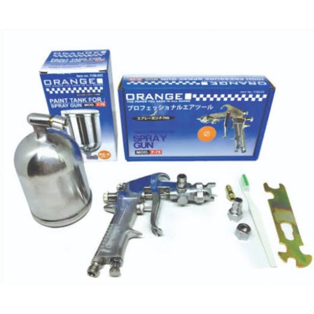 SPRAY GUN F75 Tabung atas ORANGE