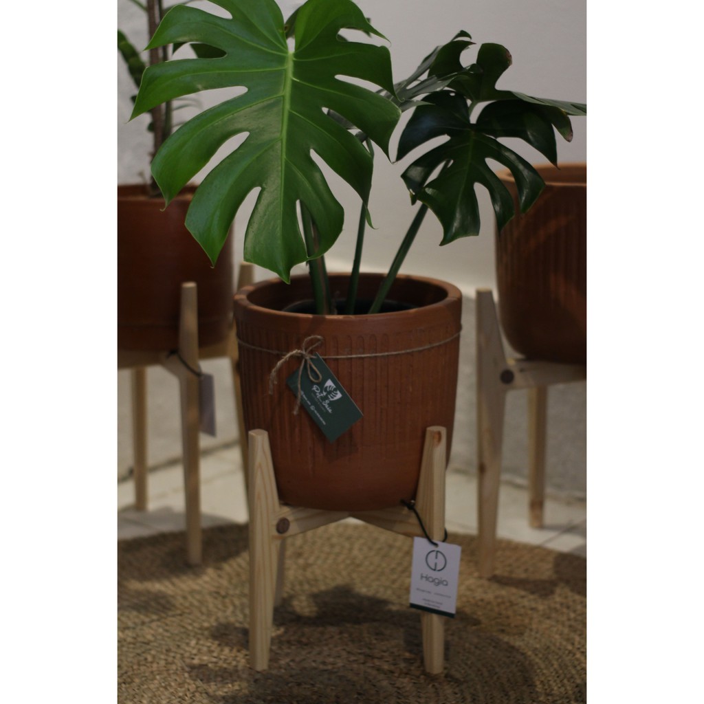 Standing Pot Tanaman Hias / Standing Planter Dekorasi Minimalis / Standing pot Kayu