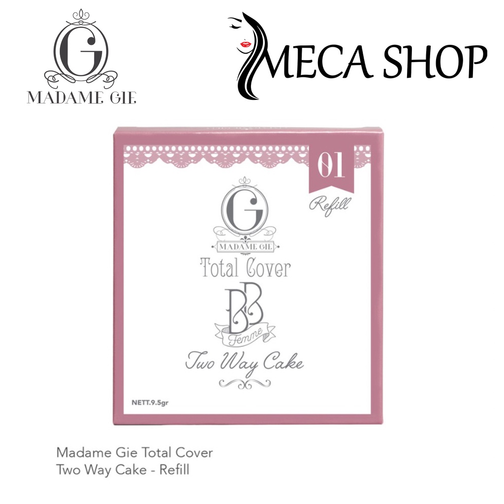 Madame Gie Total Cover BB Two Way Cake | SPF 30 | Perfect Velvet - Bedak Padat