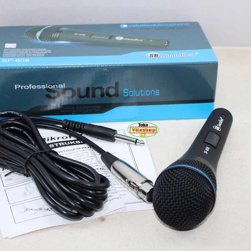 Microphone Kabel Soundbest SF-608 Mik Cable Evolusion Mikropon Vocal Dynamic