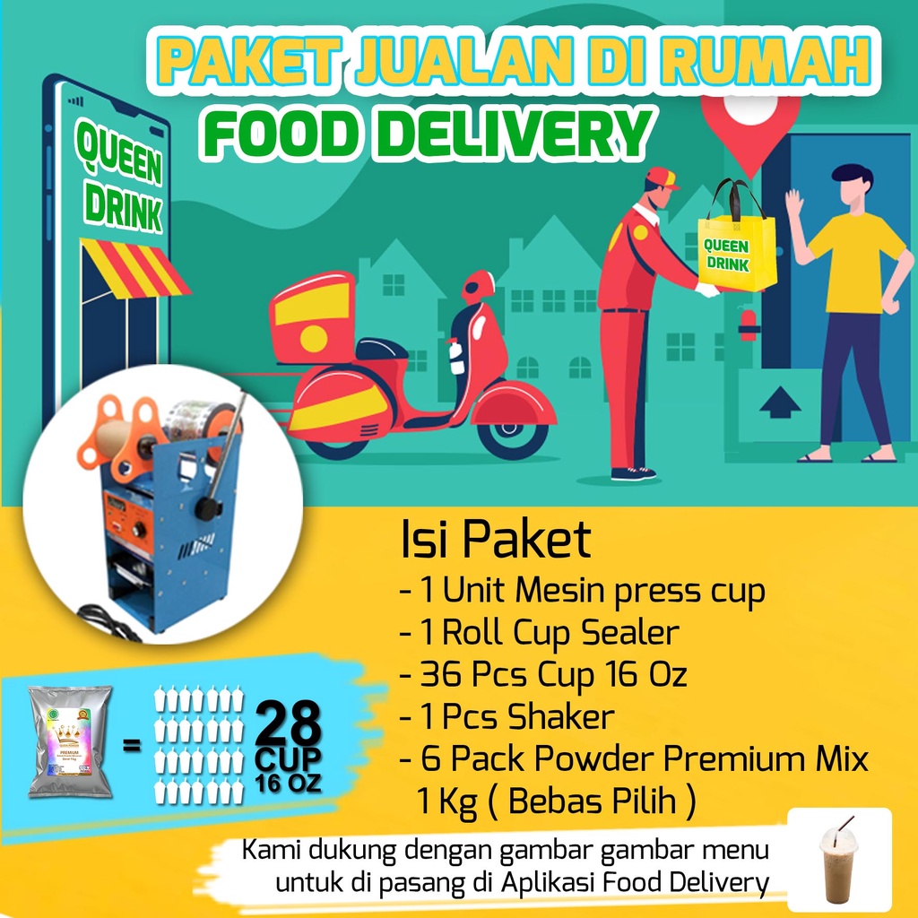 

Bubuk Minuman Queen Powder Premium Rasa Caramel Machiato 1Kg