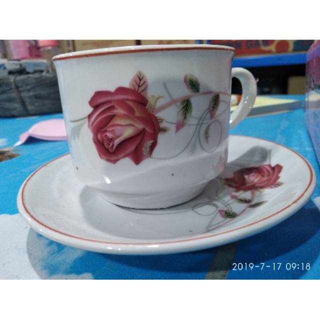 Gelas Set 12 pcs cup & saucer Merek PYRAMID