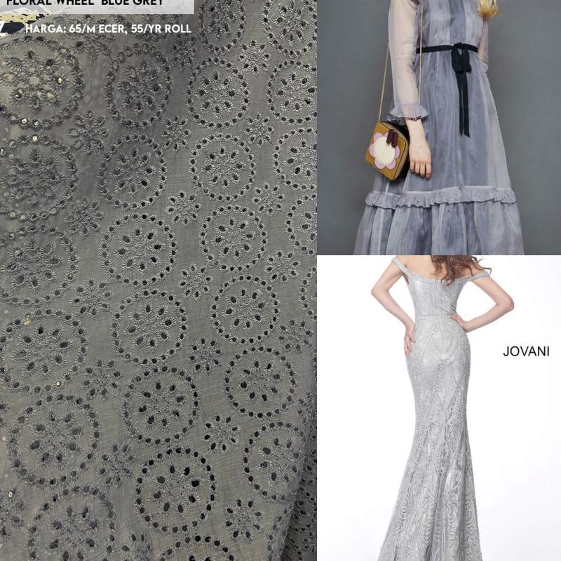

Miliki Organza Bordir Floral Wheel Blue Grey