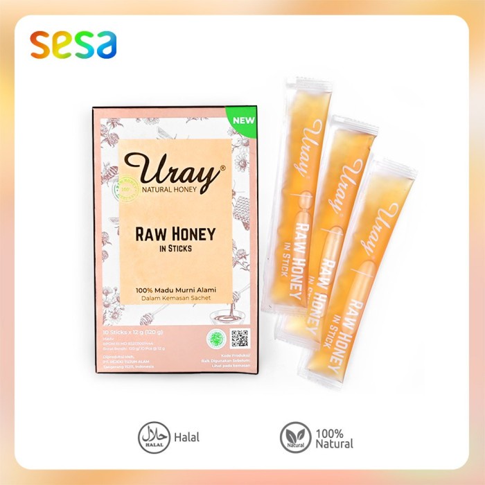 

201nhgg Uray Raw Honey Sticks 120 G Ds201Fs