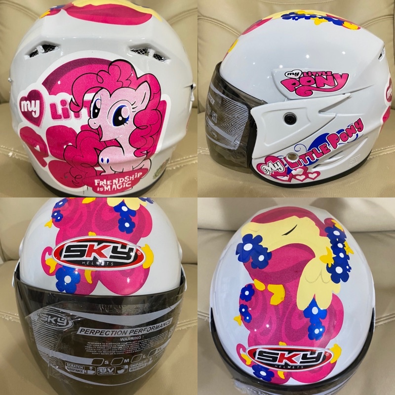 Helm Anak SKY SNI Little Pony Putih Terlaris Usia 3-7 thn