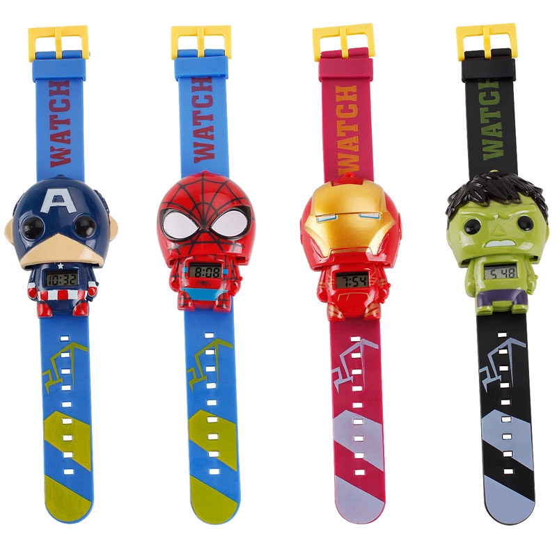 Super Hero Watch Avengers Cartoon Captain America Spiderman Electronic Watch