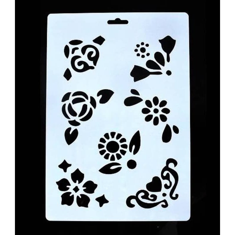 

Plastic Stencil - Flower Varian Pattern (31x21cm)