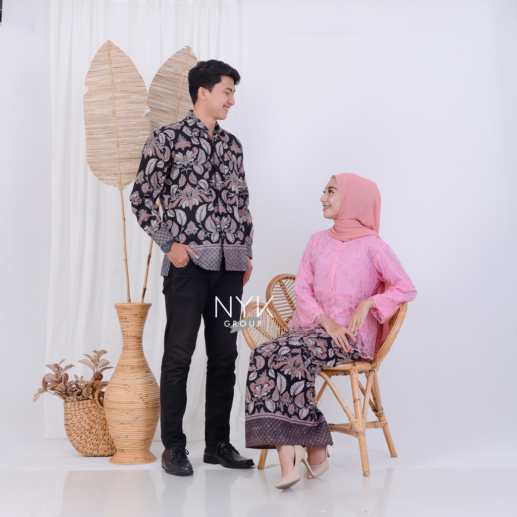 READY 6 WARNA Batik Couple Gloria Tulle Pinguin Busui