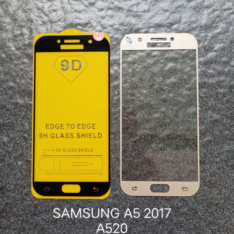 Tempered glass Samsung A520 / A5 2017 . A720 / A7 2017 . A510 / A5 2016 .  A710 / A7 2016 . A320 / A3 2017 full anti gores kaca screen guard pelindung layar