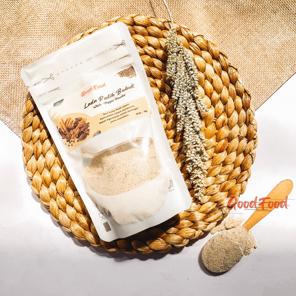 

Lada putih bubuk bumbu rempah premium White pepper powder