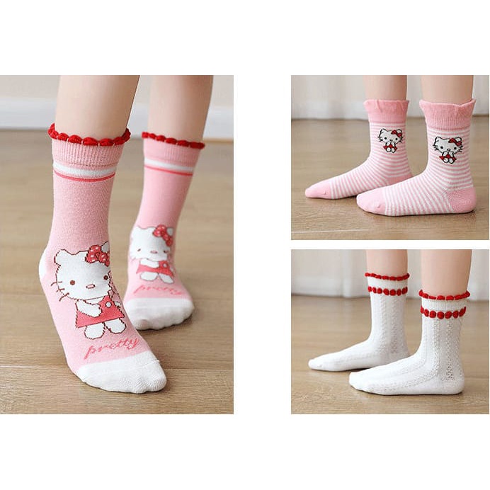 Kaos Kaki Anak Hellokitty 1 Set Isi 5 Pasang Socks