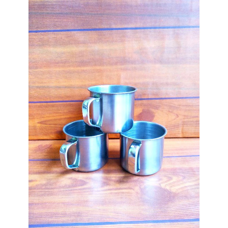 3 pcs cangkir stainles ukuran 7 cm