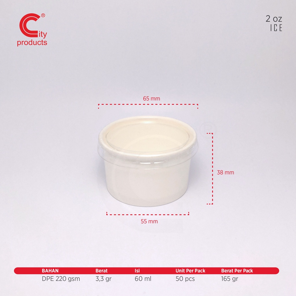 Paper Cup Ice Cream 2 oz / Gelas Kertas 2 oz Ice