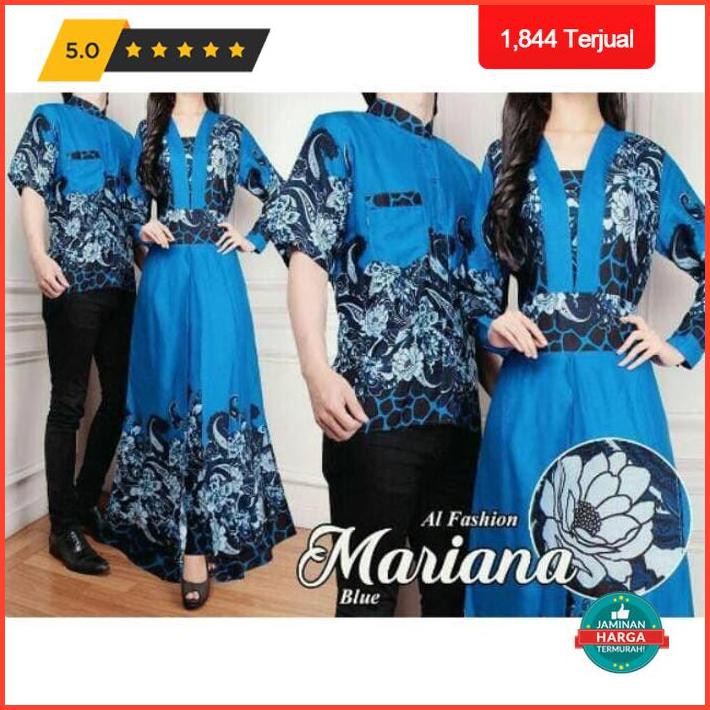 Baju Couple - Gamis Muslim - Gamis Syari - Mariana - Couple Batik Premium