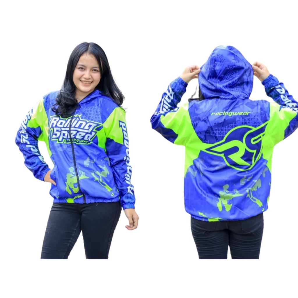 Jaket Racing Rolling Speed Jaket Biker Printing Bahan Lotto Tebal