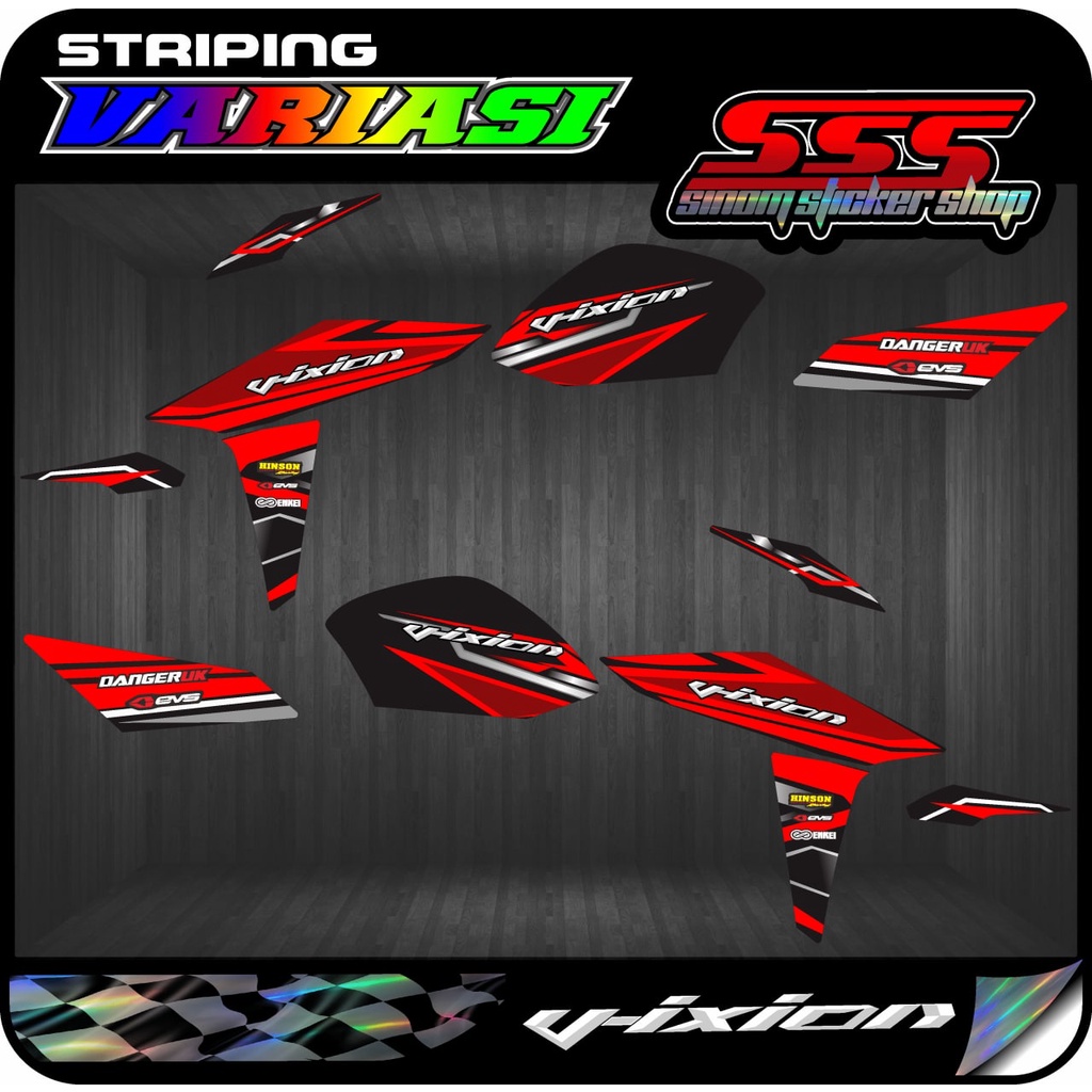 Decal Striping New Vixion Advance Motif Road Race 01