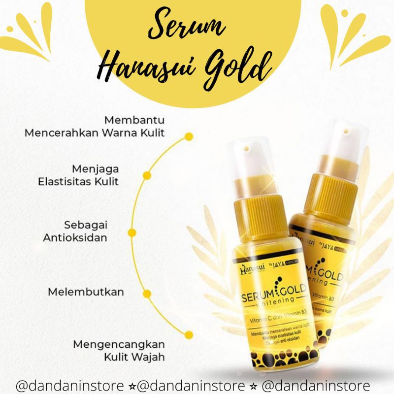 HANASUI FACE SERUM WHITENING GOLD / SERUM GOLD 24k Goldzan Murah Original