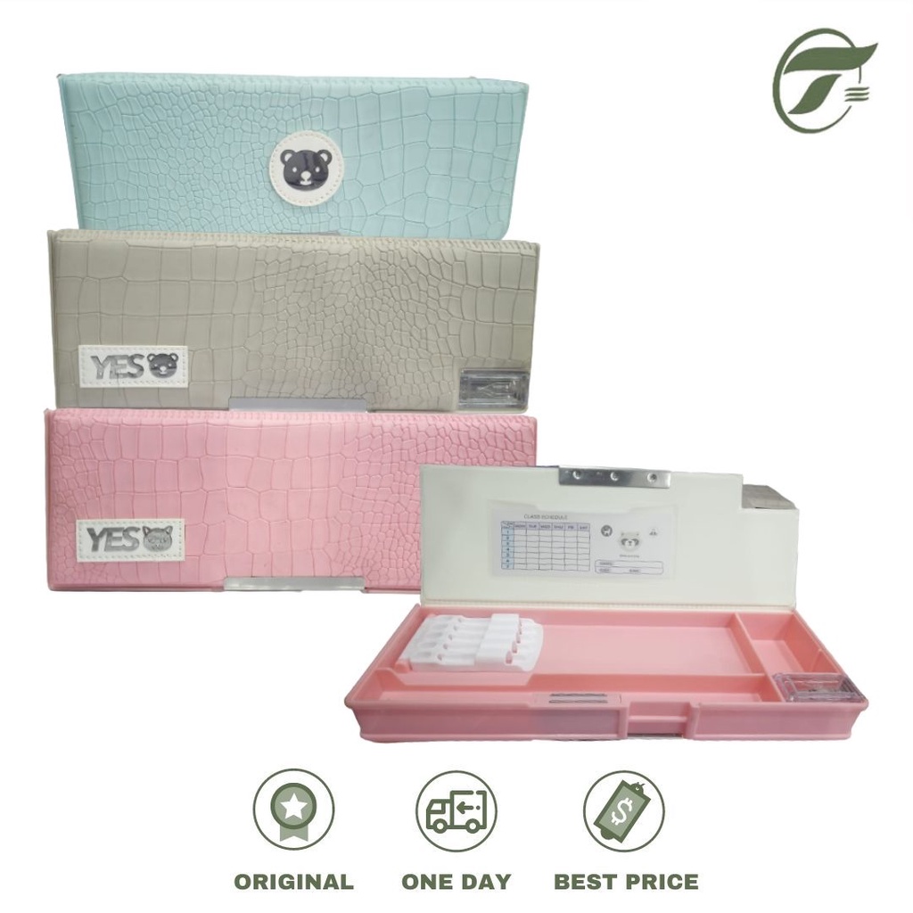 

PENCIL CASE MAGNET 2 PINTU NO:35201 COVER KALEP KOTAK BAWAH TIMBUL MOTIF YES ANIMAL KILAP + SHARPENER SAMPING