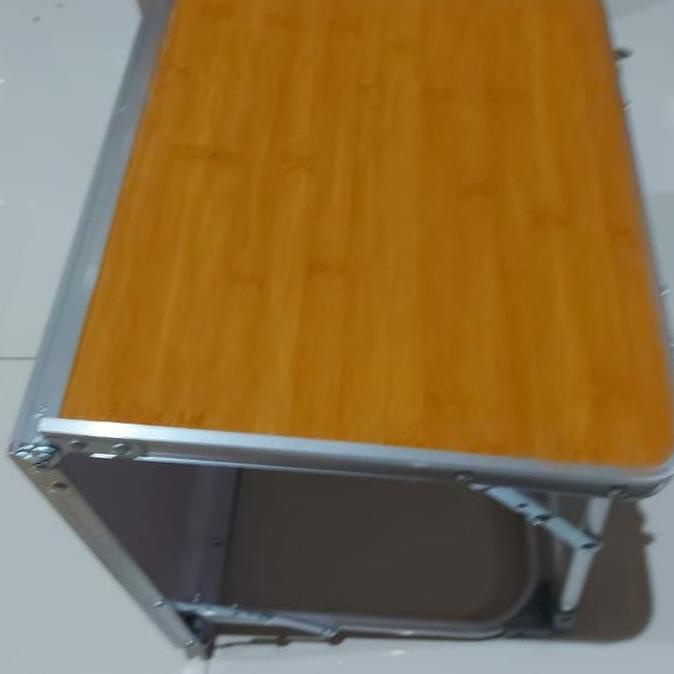 Meja Laptop Portable Aluminium / Meja Belajar / Meja Lipat Koper