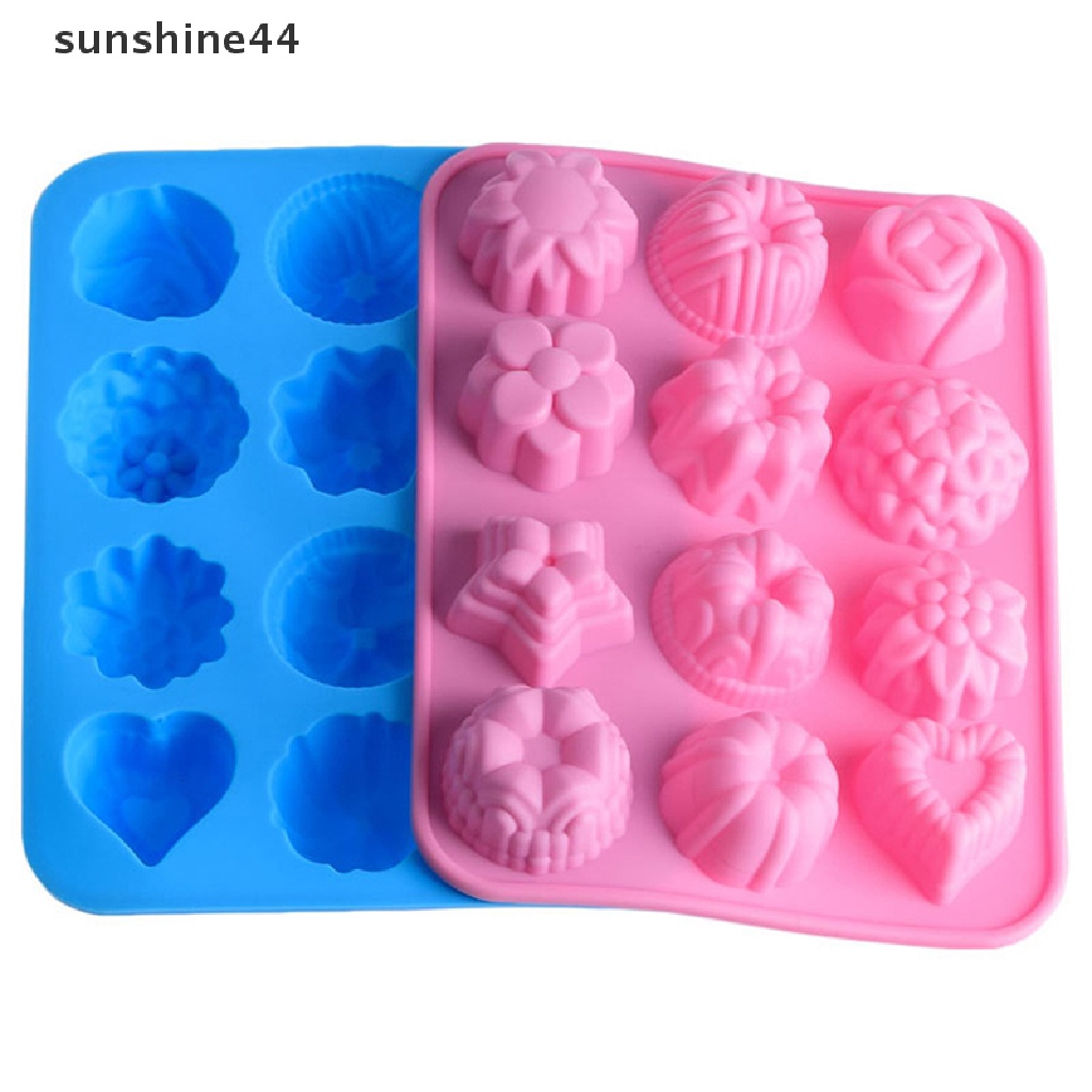 Sunshine Cetakan Kue / Sabun Handmade DIY Bentuk Bunga Bahan Silikon