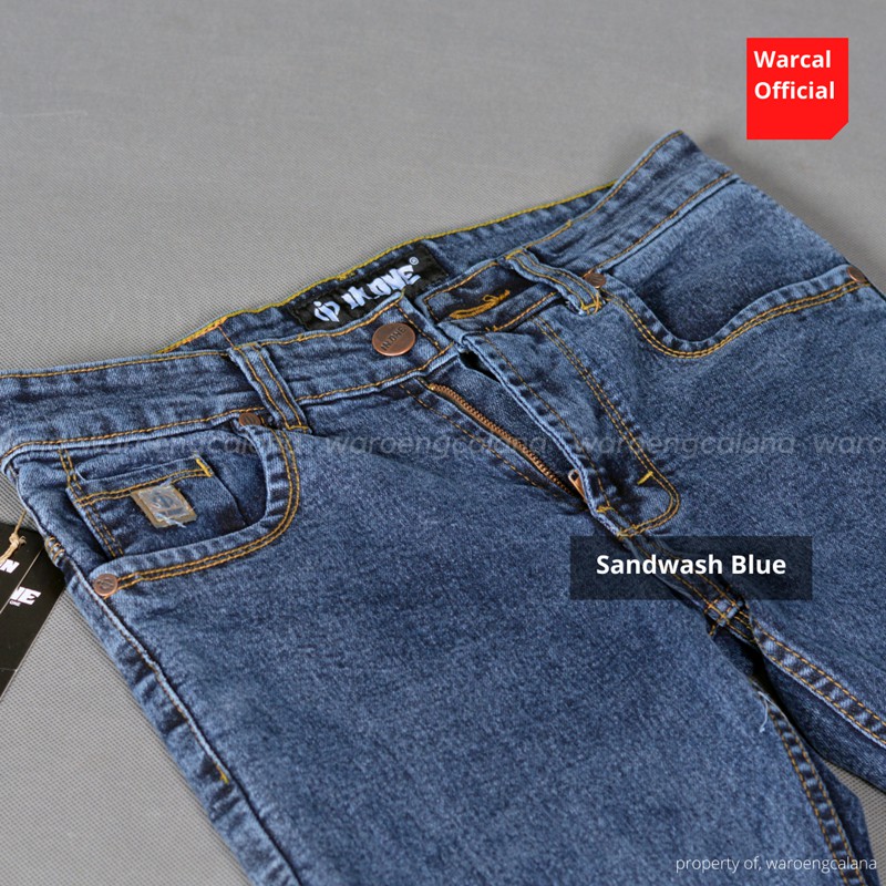 Celana Jeans Panjang Sandwash Blue Softjeans