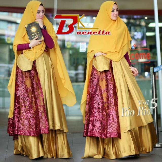 Setelan muslim syari pesta brukat rio rio vol. 5 by baenetta