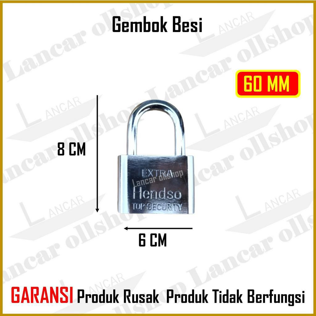 Gembok leher panjang pendek 60mm / Gembok Pagar rumah / Pengaman pagar rumah / gembok anti maling