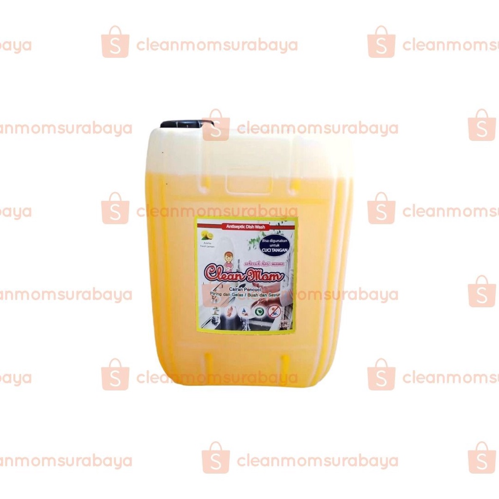 Sabun Pencuci Piring & Tangan | Dishwash Clean Mom LEMON 10 Lt