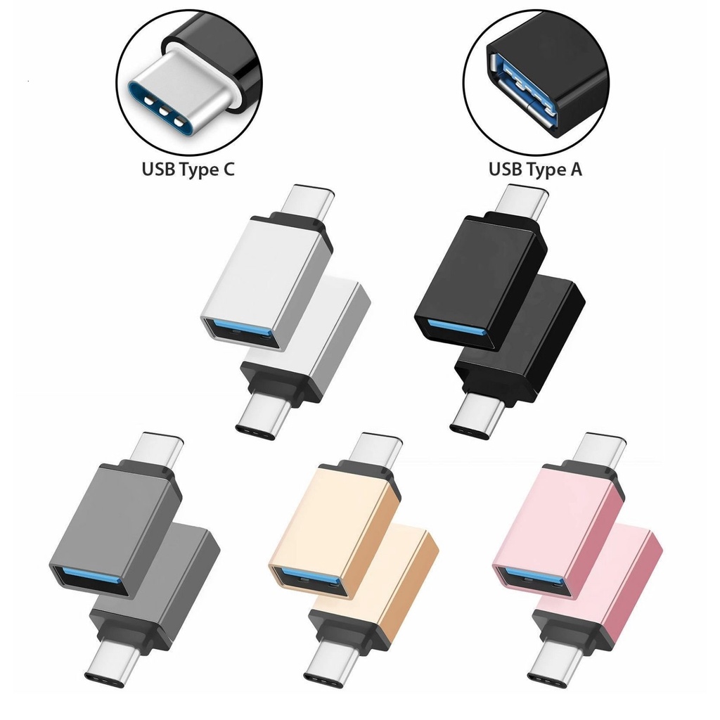 Converter OTG Type C to USB 3.0 - Adapter Connector Tipe C Data Transfer Bahan Besi