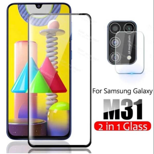 Tempered Glass Samsung M31 + Tempered Glass Camera Samsung M31 2in1 SC