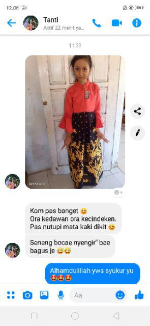 Gamis Batik Anak Usia 10-13th Couple Keluarga