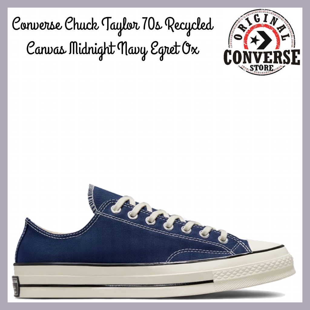 ORIGINAL CONVERSE CHUCK TAYLOR 70s RECYCLED CANVAS MIDNIGHT NAVY EGRET Ox 172679C MENS