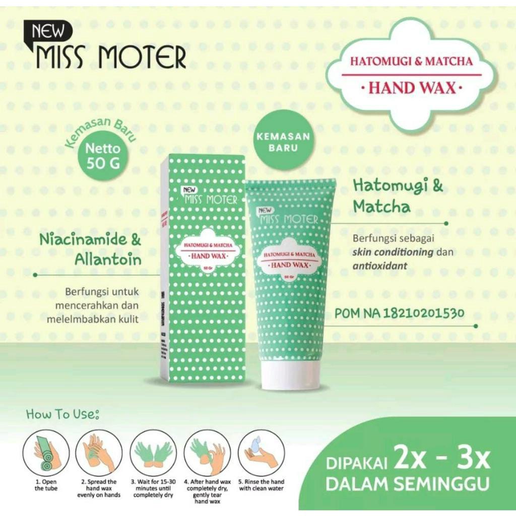 DHIOSHOPI - MISS MOTER MATCHA HATOMUGI / MILK HAND WAX GREEN TEA BPOM ORIGINAL (NEWPACK)