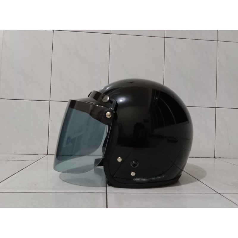 HELM CAKIL FULL FACE LIST CHROME CUSTUM FULL LEHER ORIGINAL SNI