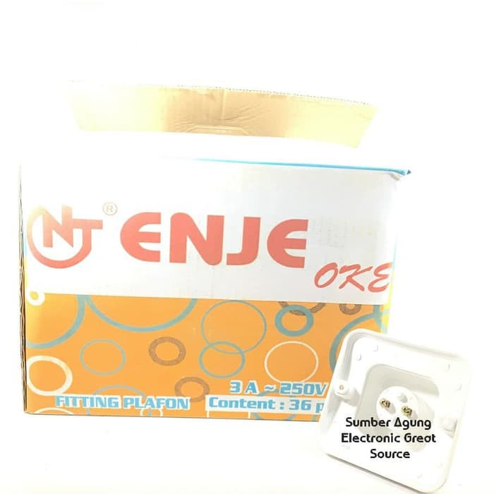 Fiting Plafon Enje Oke 3A 250V Big Minimalis DP416 Kotak Baru Oval