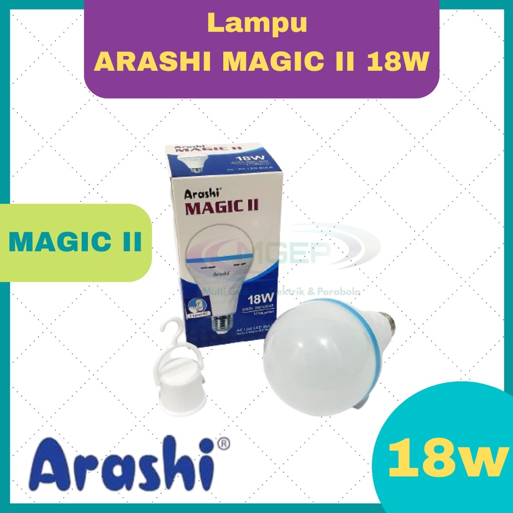 Lampu LED Emergency Arashi Magic 18 Watt Lampu Darurat 3 Mode Best Seller