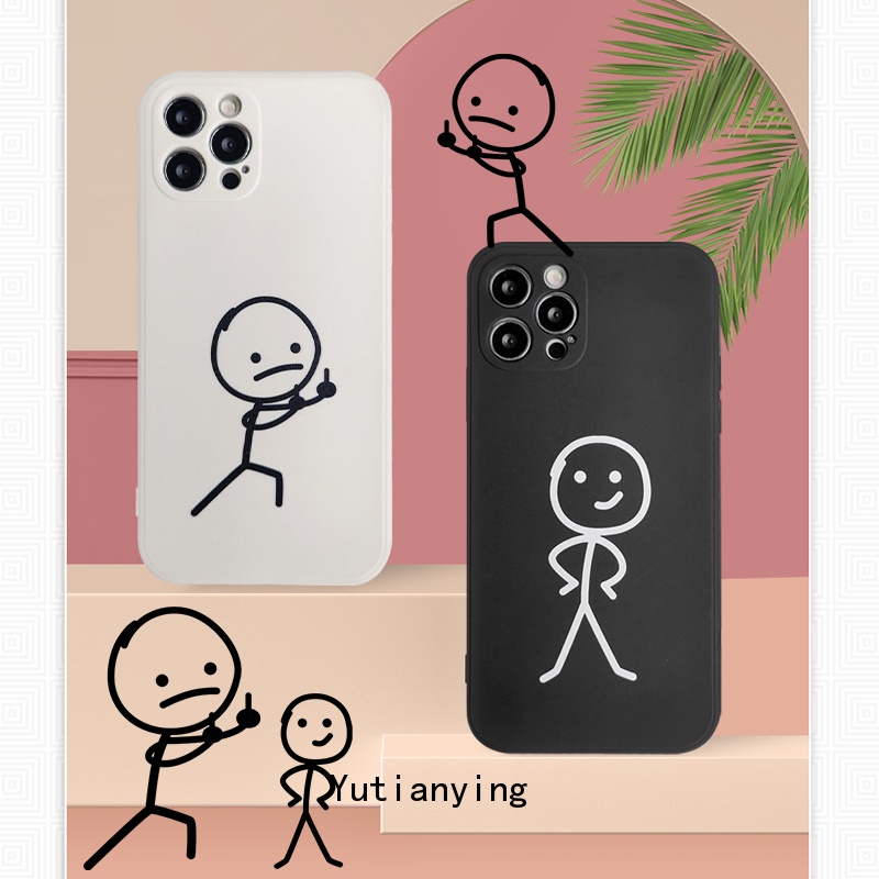 Case Desain Stickman Untuk Realme C21Y C35 C25 C17 C11 C12 C20 C15 5 5I 6 7 7I 8 8Pro C25Y C21 C25S C3