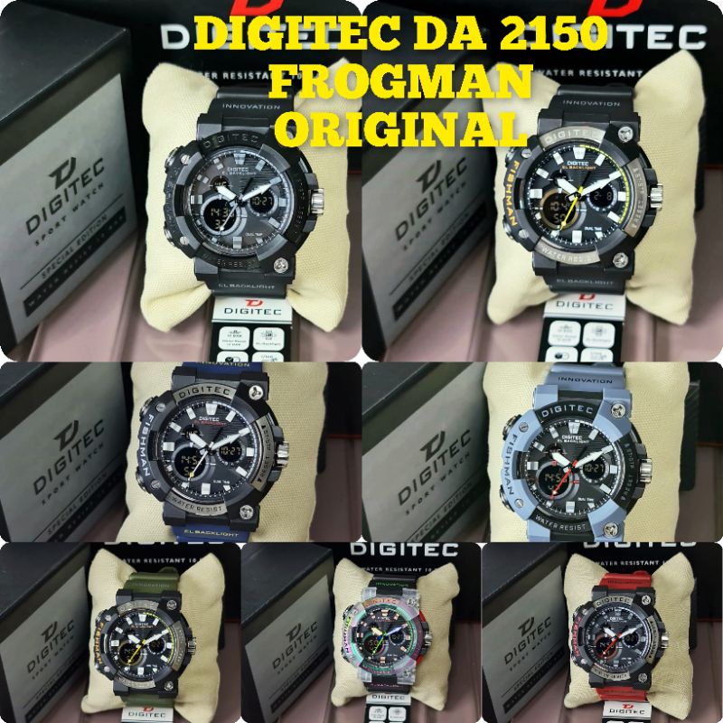Jam tangan pria Digitec Da 2150 Frogman Original