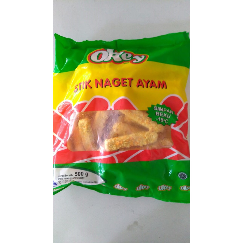 Okey Nugget Ayam Stick 500gr / Naget Ayam Bentuk Stik