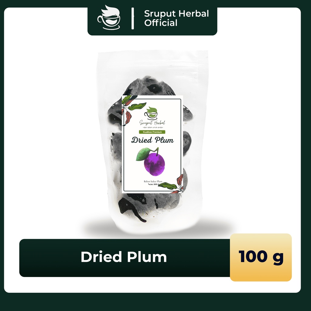 100g Dried Plum Buah Plum Kering Kualitas Premium Murah sruput Herbal