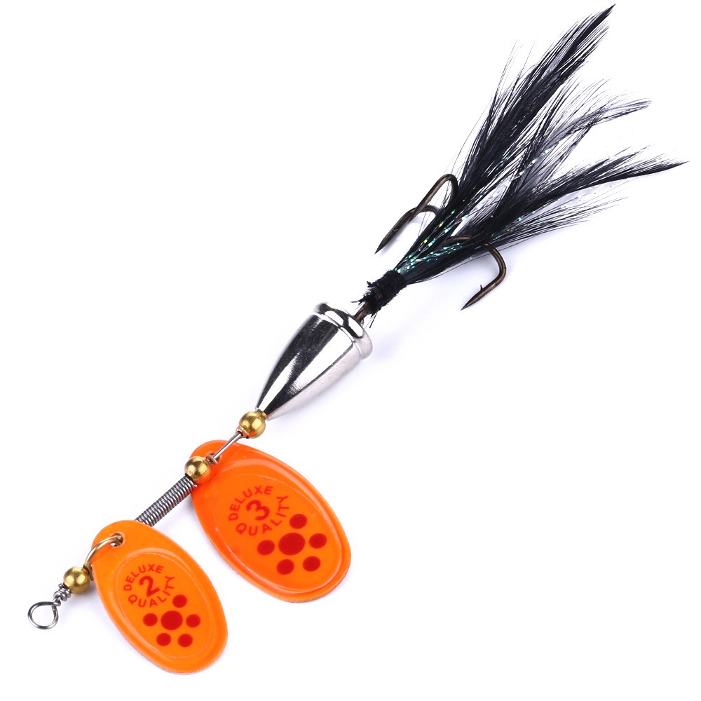 HENGJIA New Colorful Spoon Umpan Pancing Spinner Sequin Payet Fishing Lure Swimbait Ikan Bass Tackle